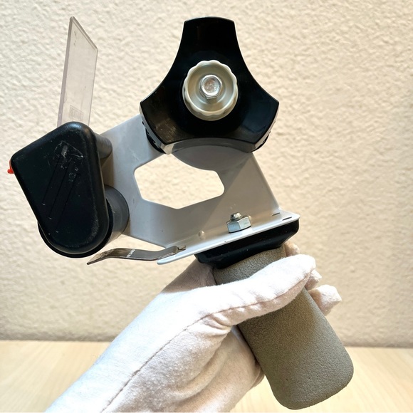 Dispenser for Packing Tape.standard width. Neoprene handle cover. EUC - Picture 1 of 5